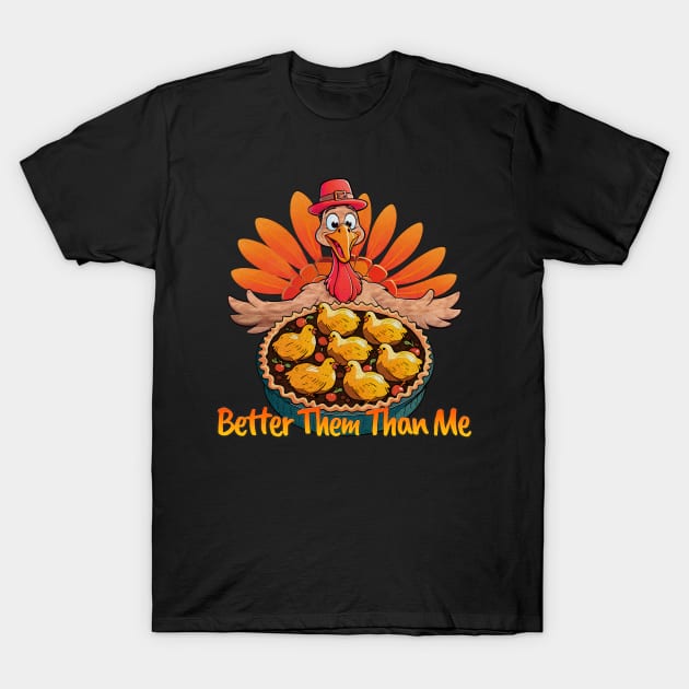 Turkey Chef: Funny Thanksgiving Chicken Pot Pie Humor T-Shirt by Angelic Gangster